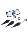 Set Naruto 3 Kunai + Bandana aldea de la hoja